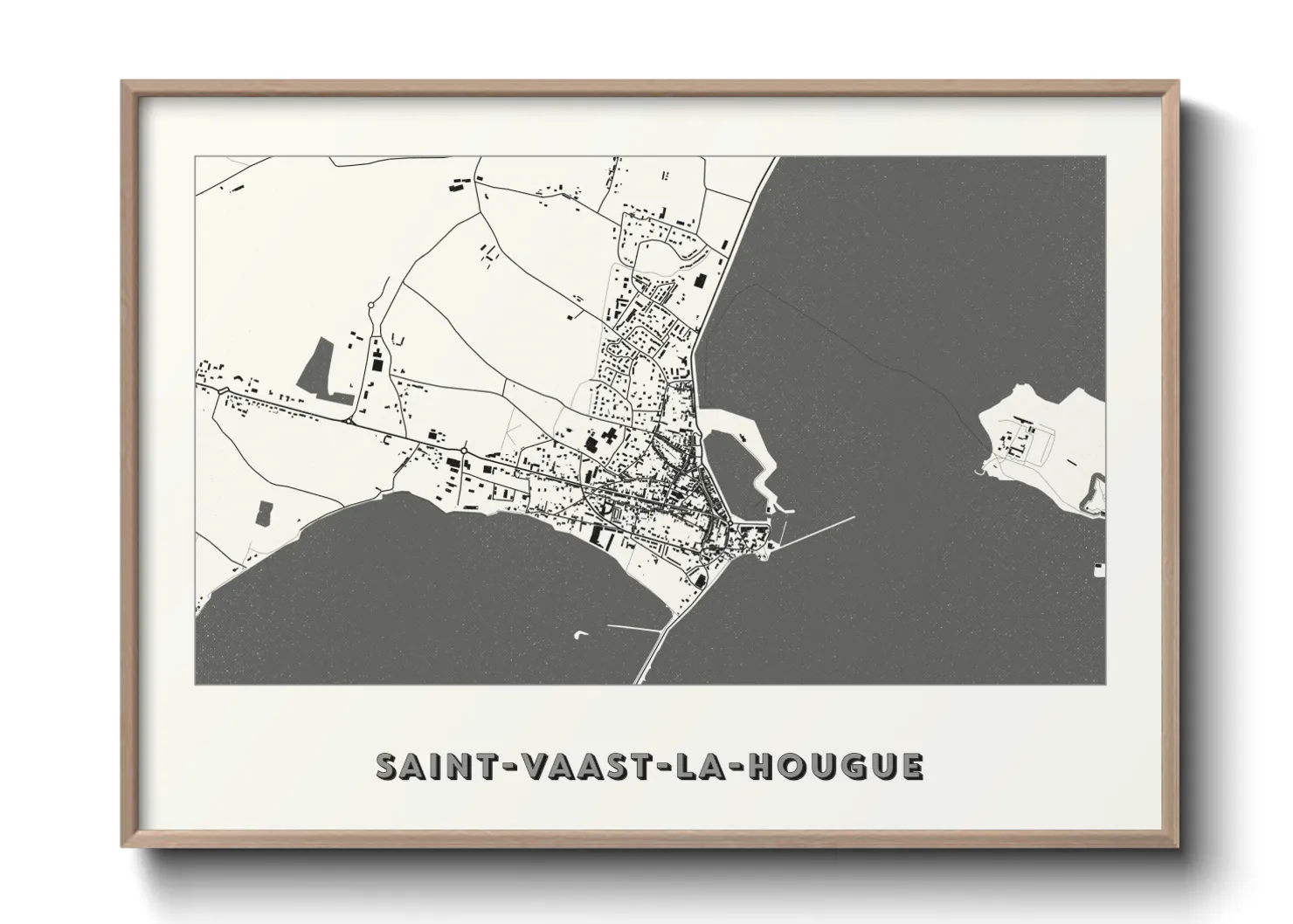 Une affiche de carte sur Saint-Vaast-la-Hougue
