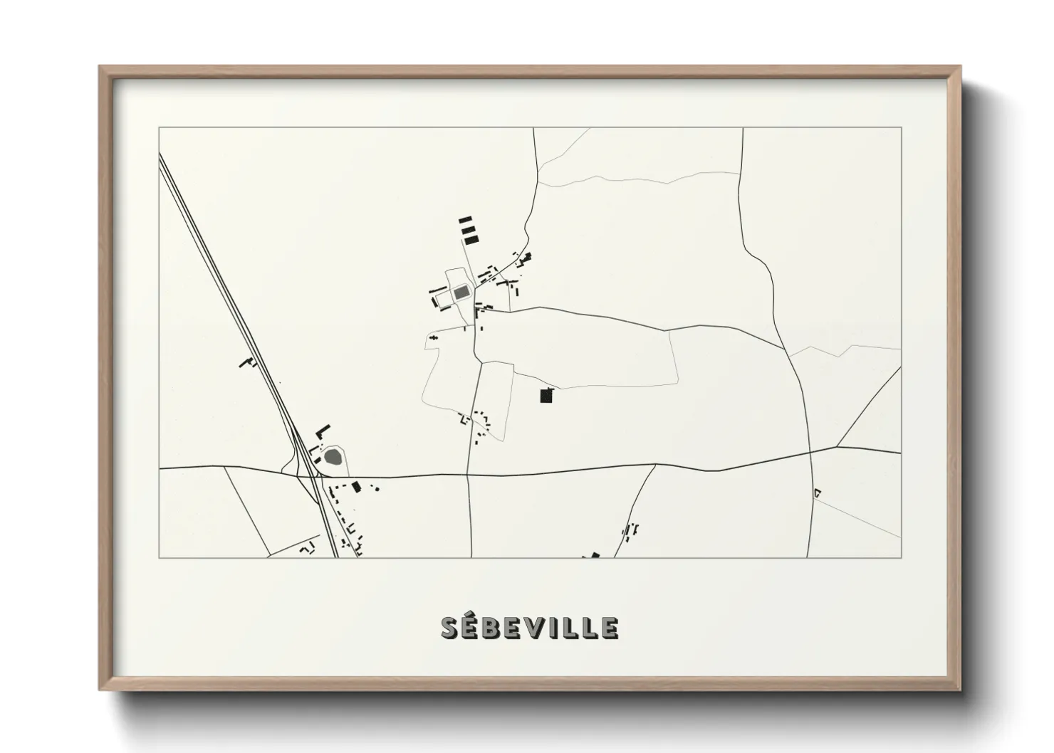 Une affiche de carte sur Sébeville