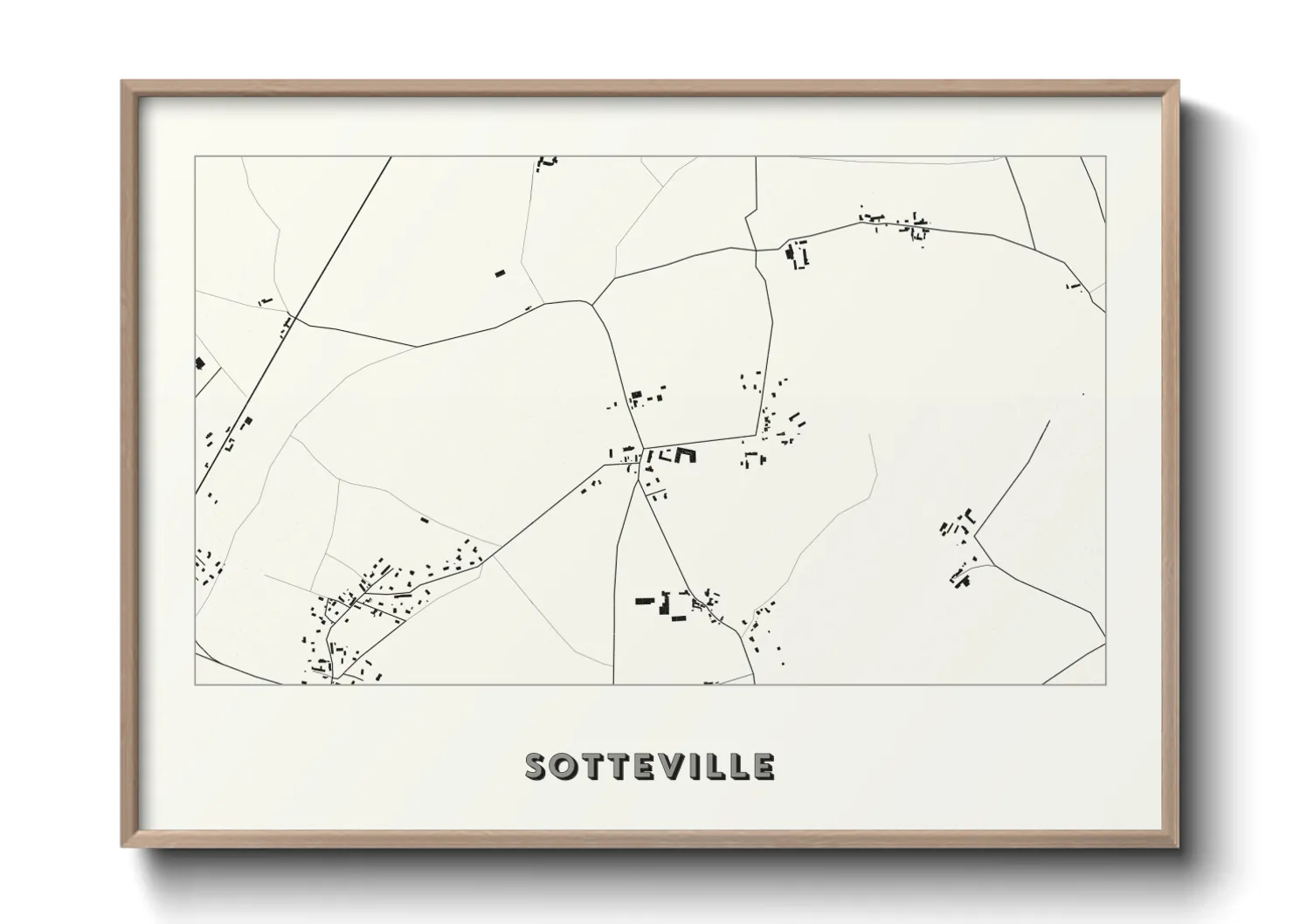 Une affiche de carte sur Sotteville