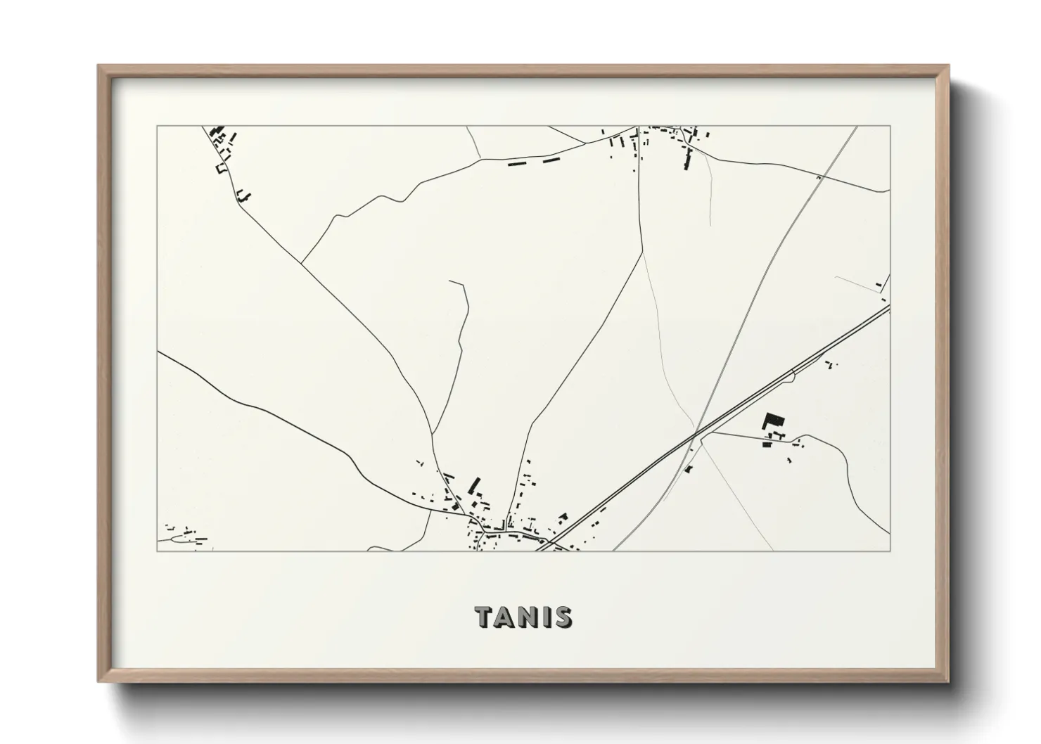 Une affiche de carte sur Tanis