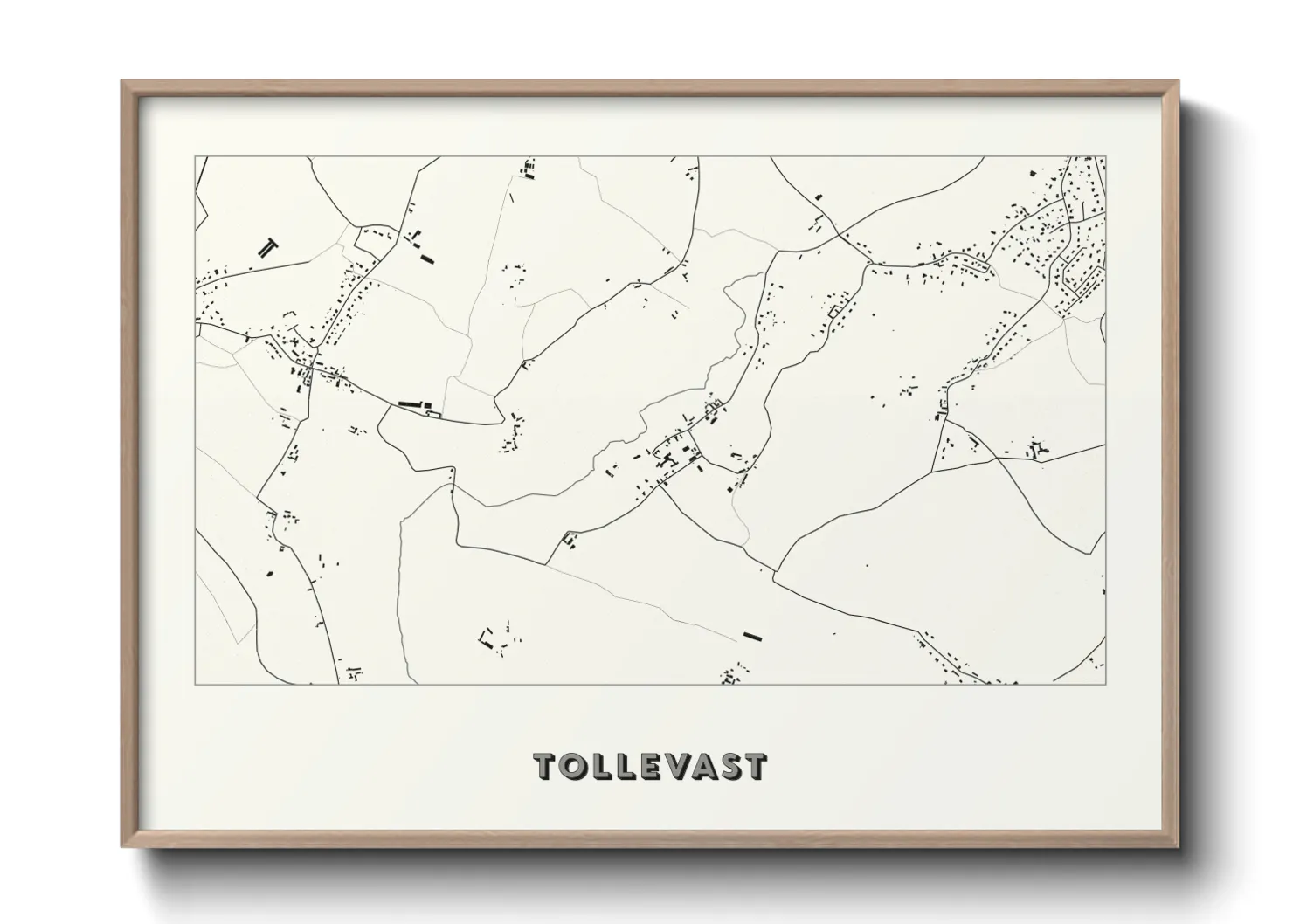 Une affiche de carte sur Tollevast