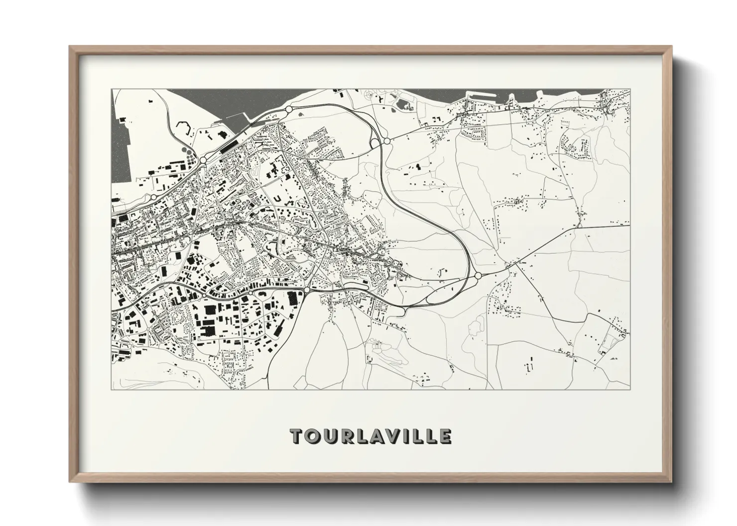 Une affiche de carte sur Tourlaville