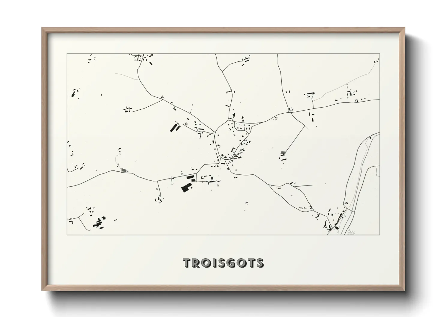 Une affiche de carte sur Troisgots