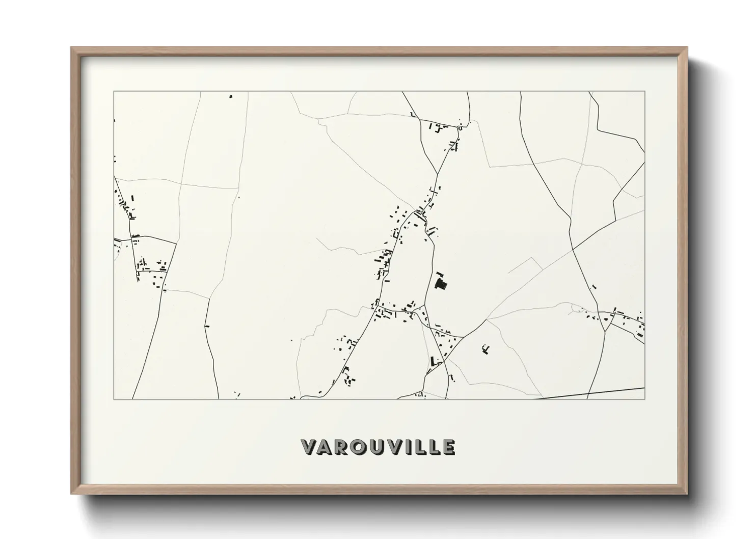 Une affiche de carte sur Varouville