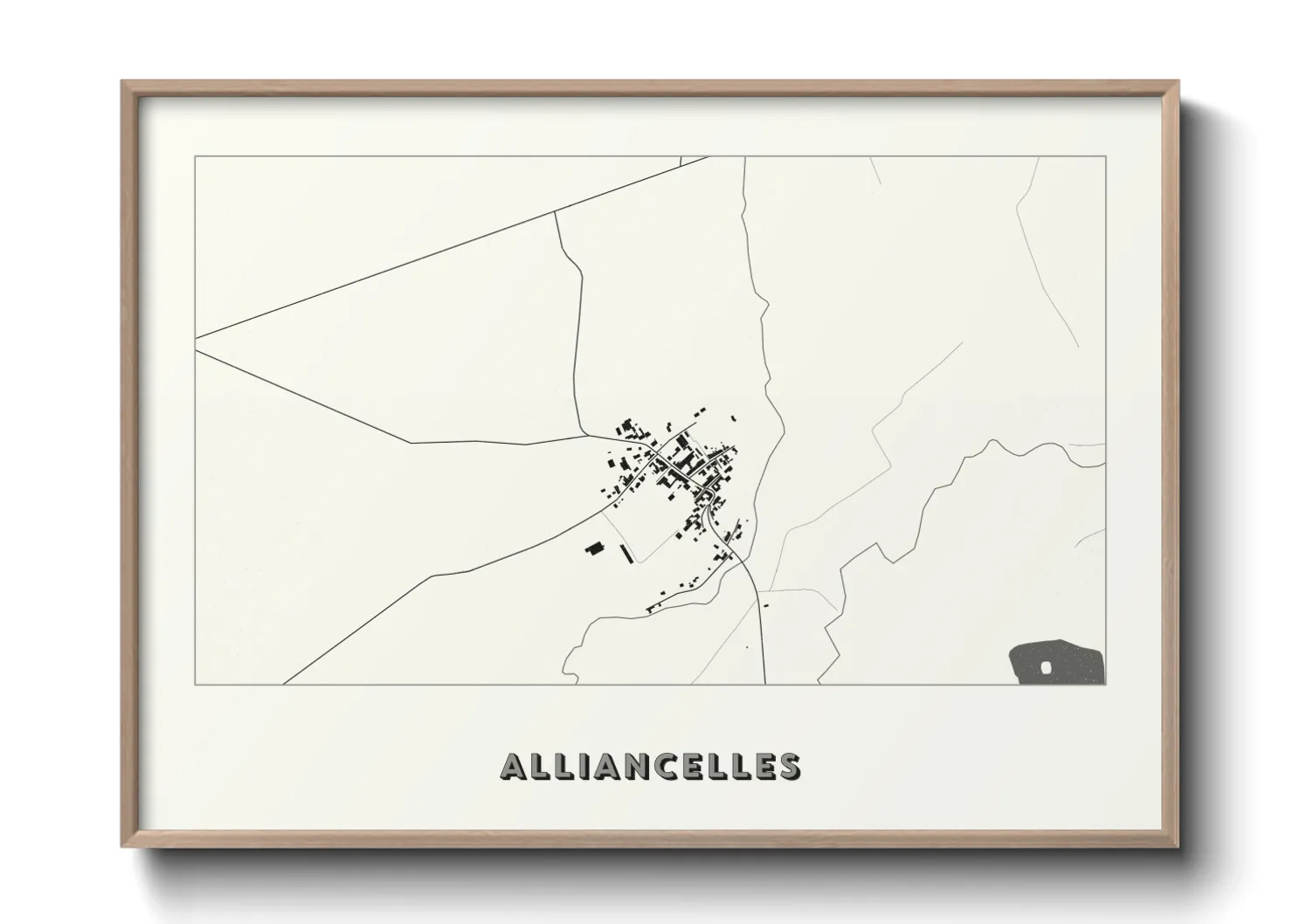 Une affiche de carte sur Alliancelles