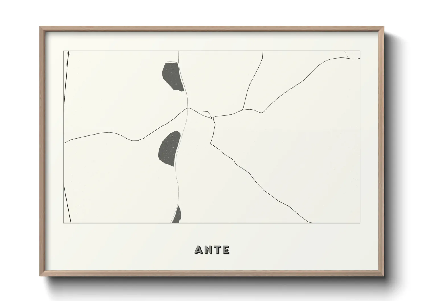 Une affiche de carte sur Ante