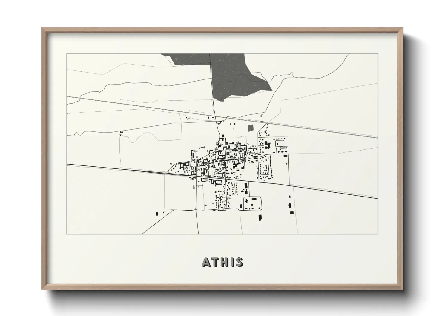 Une affiche de carte sur Athis
