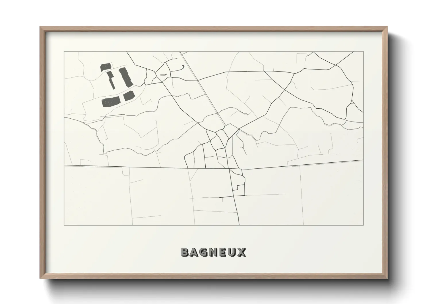 Une affiche de carte sur Bagneux