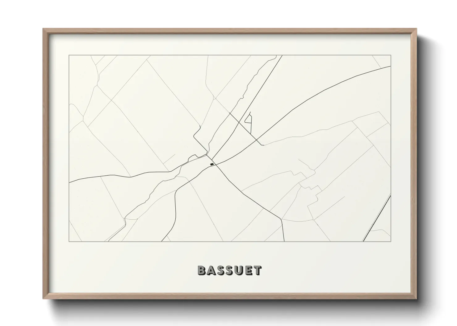 Une affiche de carte sur Bassuet