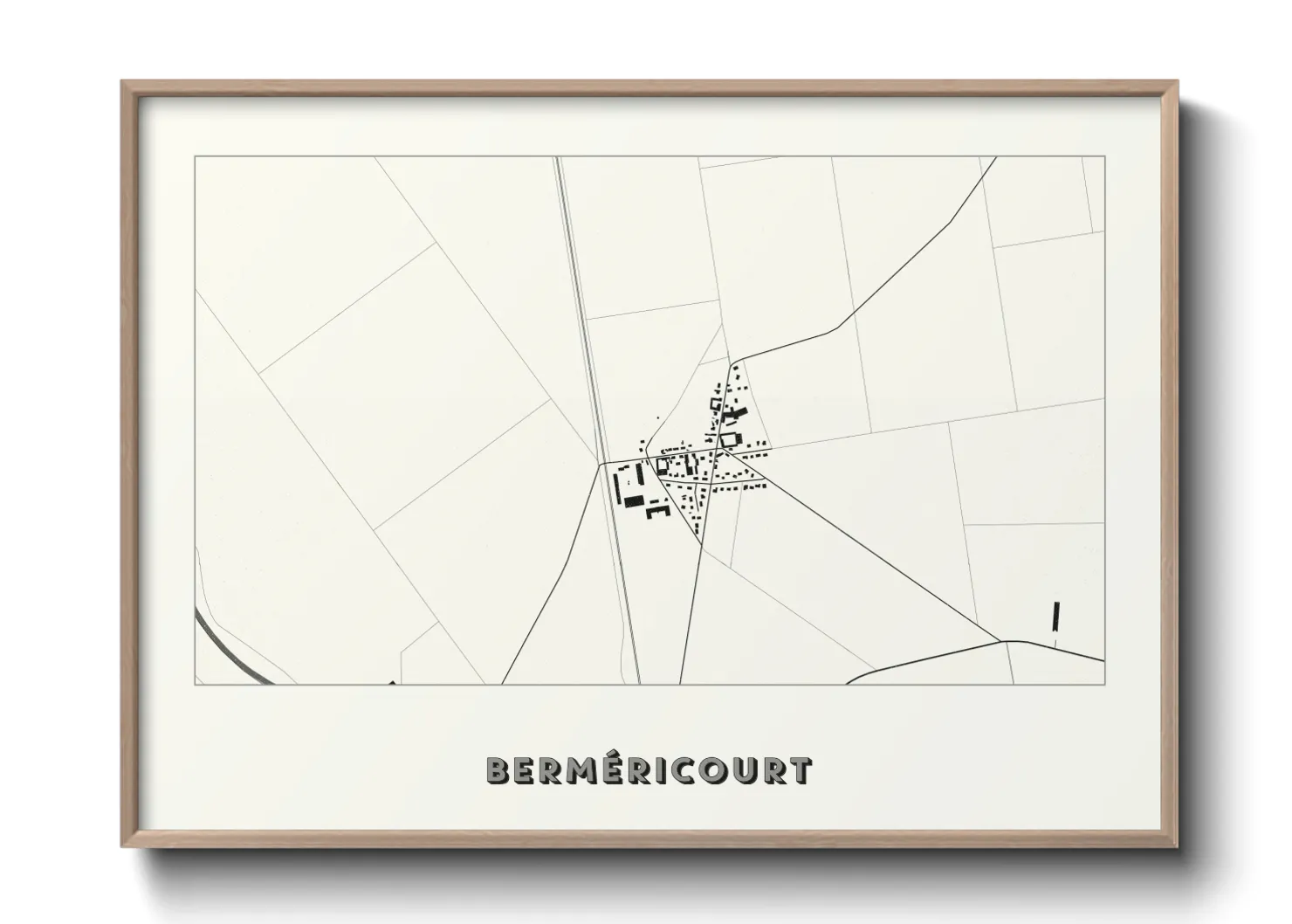 Une affiche de carte sur Berméricourt