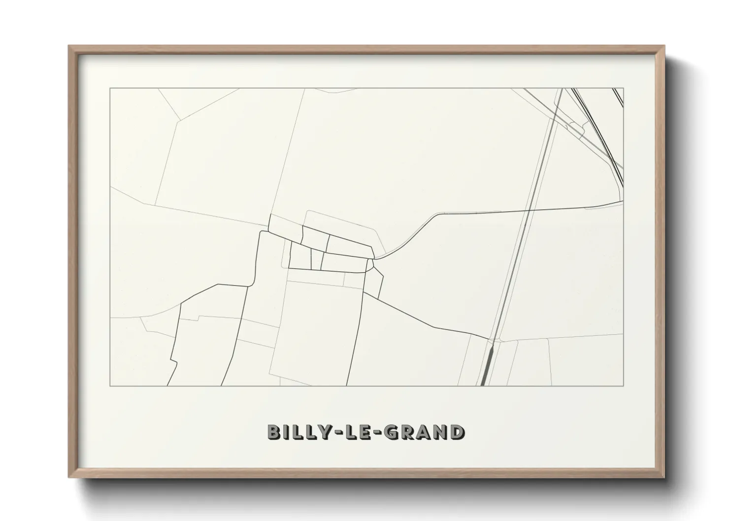 Une affiche de carte sur Billy-le-Grand