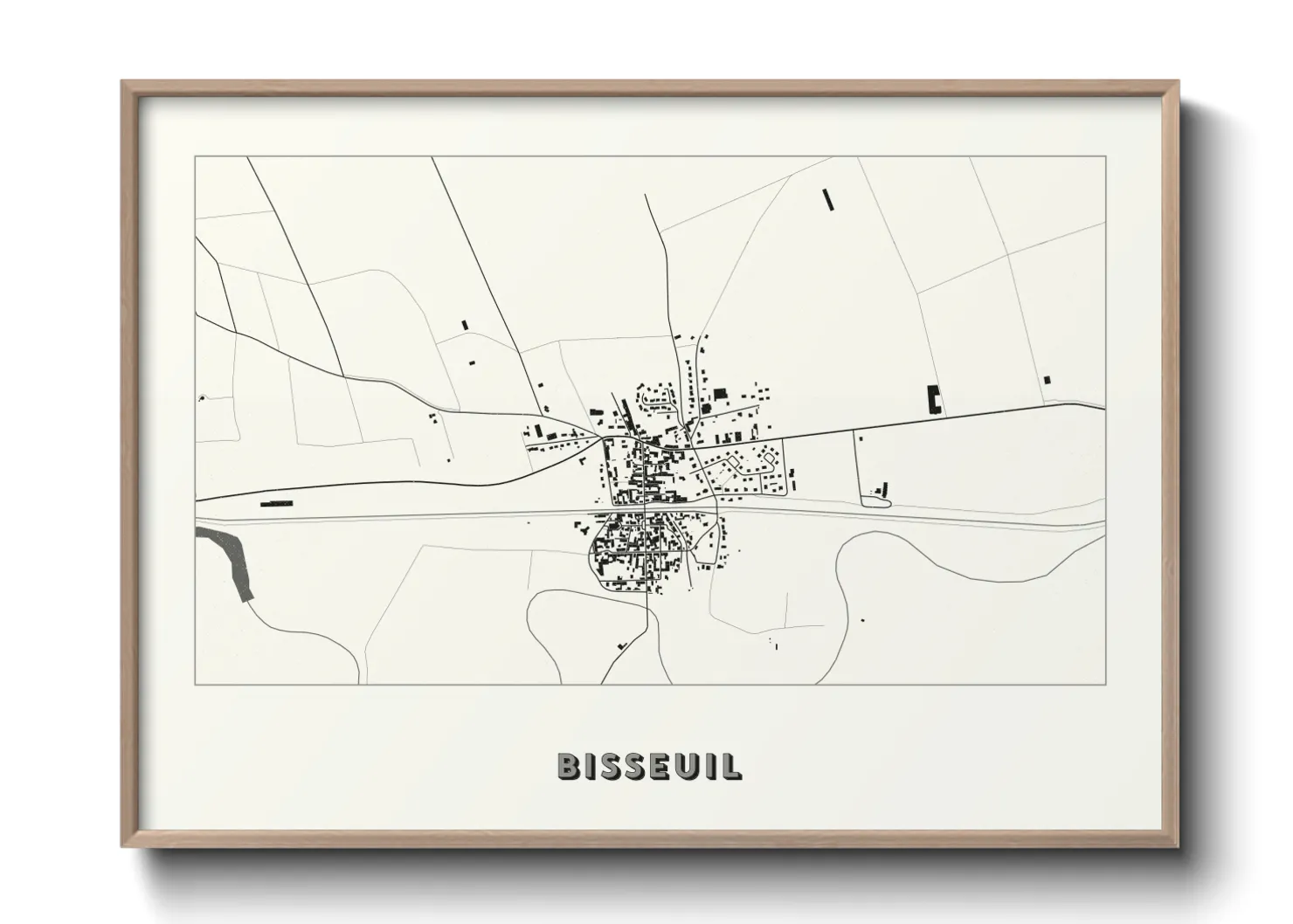 Une affiche de carte sur Bisseuil