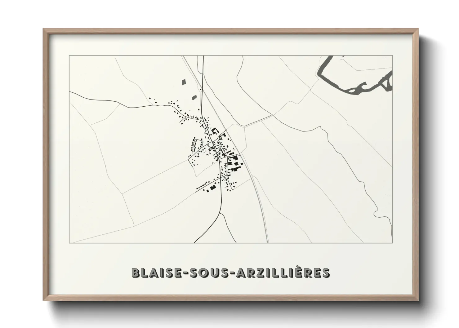 Une affiche de carte sur Blaise-sous-Arzillières