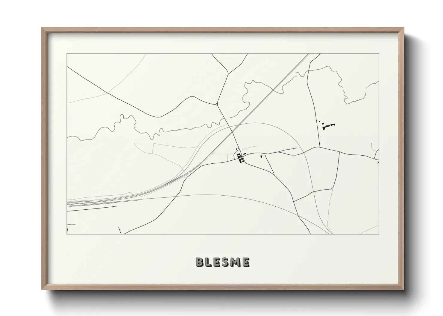 Une affiche de carte sur Blesme