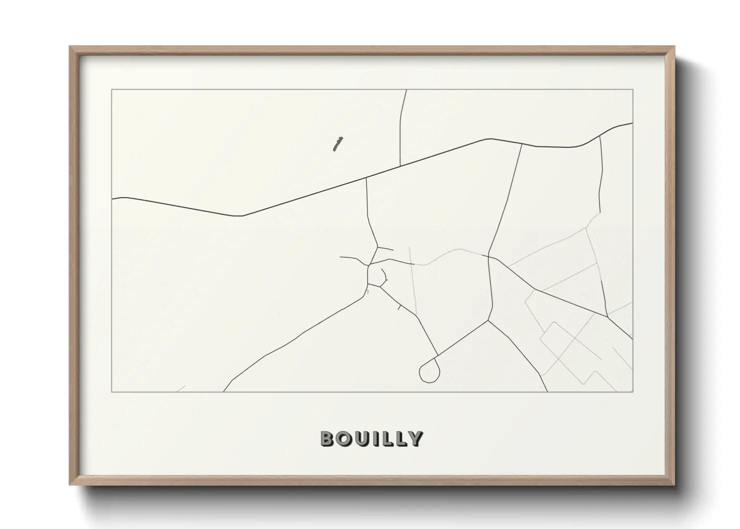 Une affiche de carte sur Bouilly