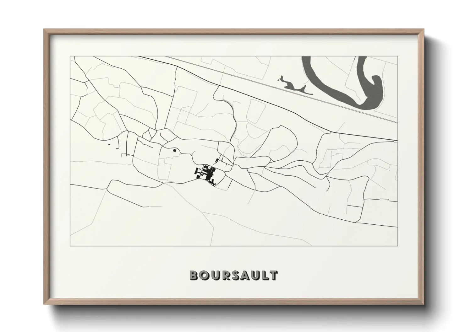 Une affiche de carte sur Boursault