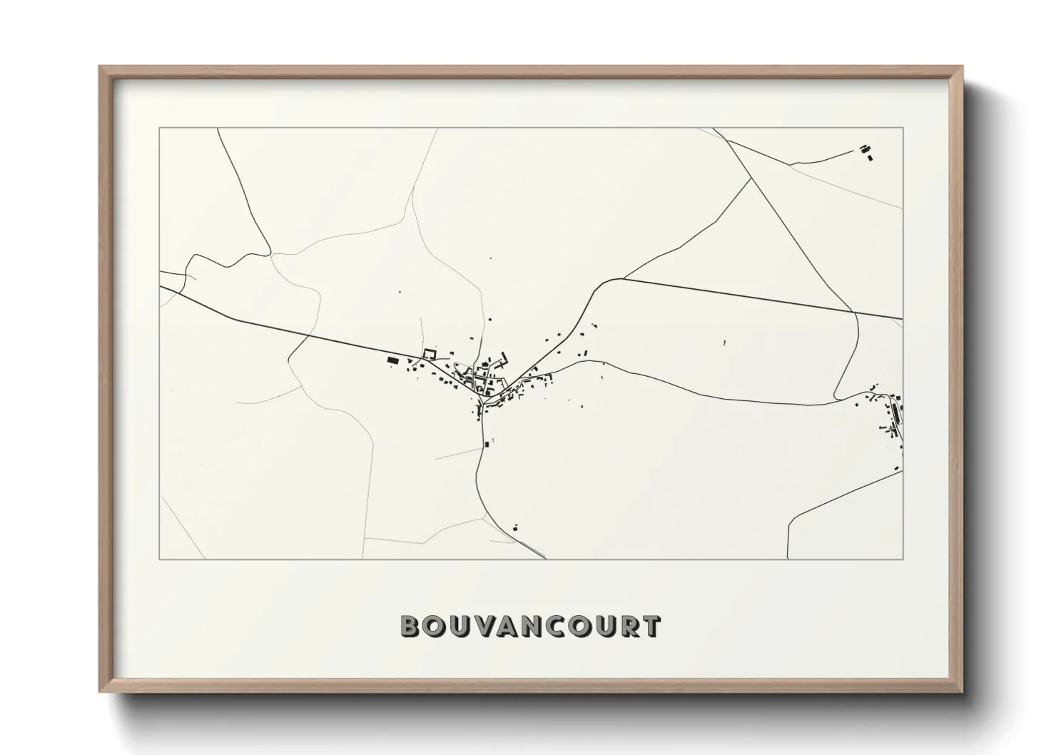 Une affiche de carte sur Bouvancourt