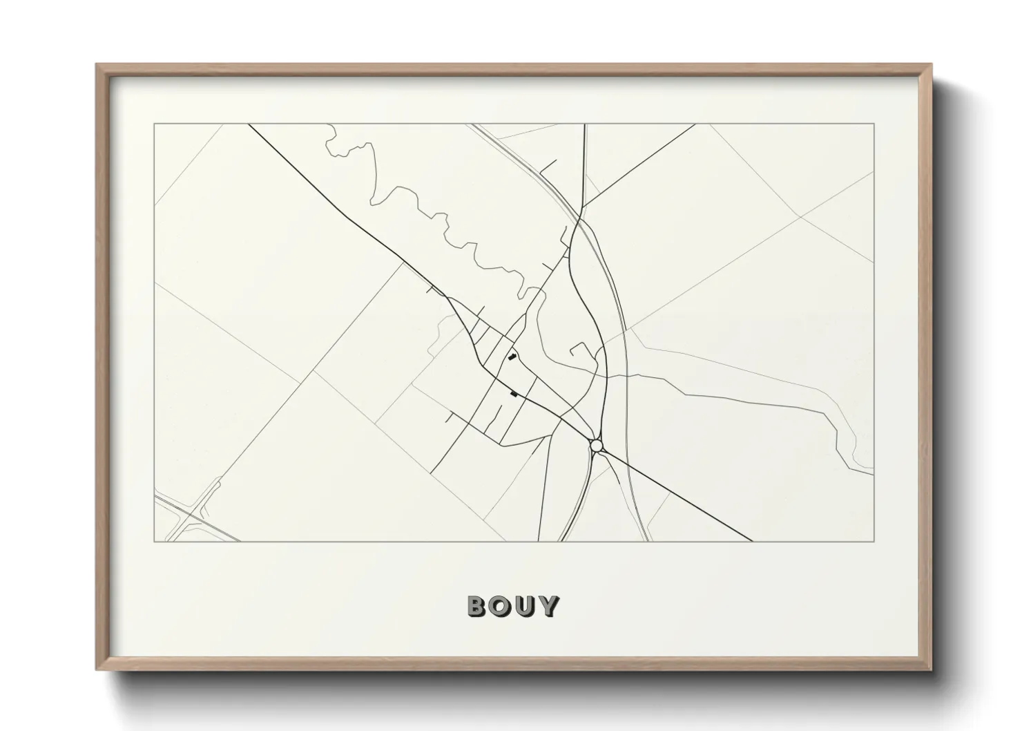 Une affiche de carte sur Bouy