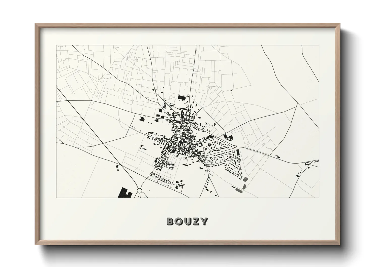 Une affiche de carte sur Bouzy