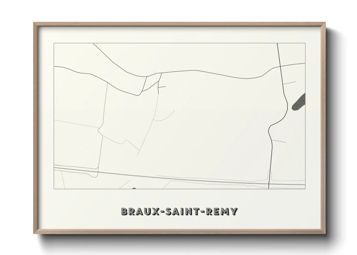 Une affiche de carte sur Braux-Saint-Remy