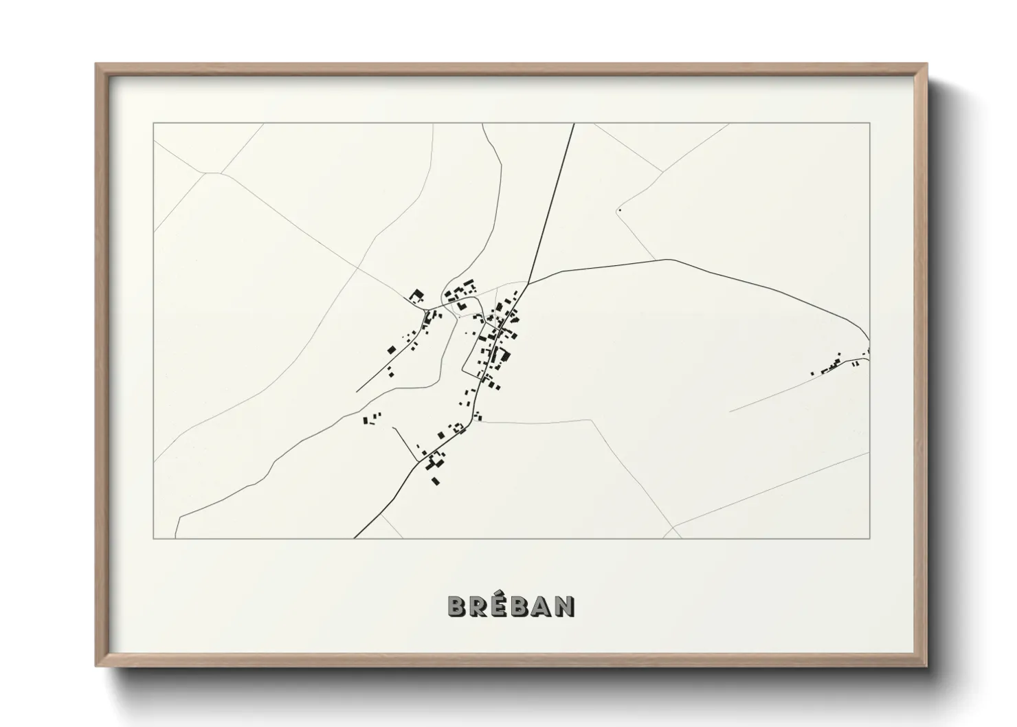 Une affiche de carte sur Bréban