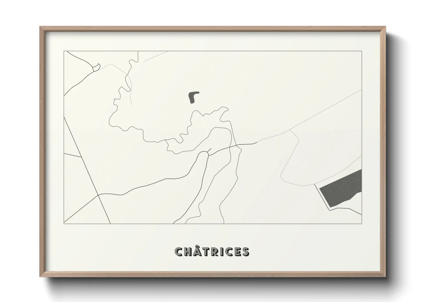 Une affiche de carte sur Châtrices