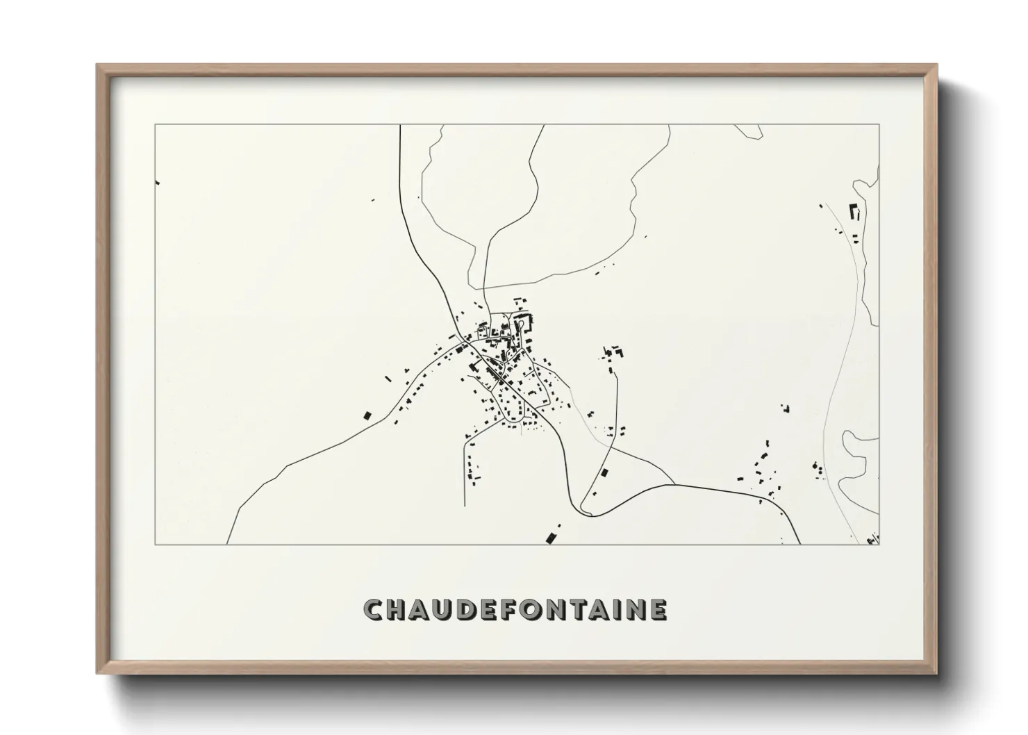 Une affiche de carte sur Chaudefontaine