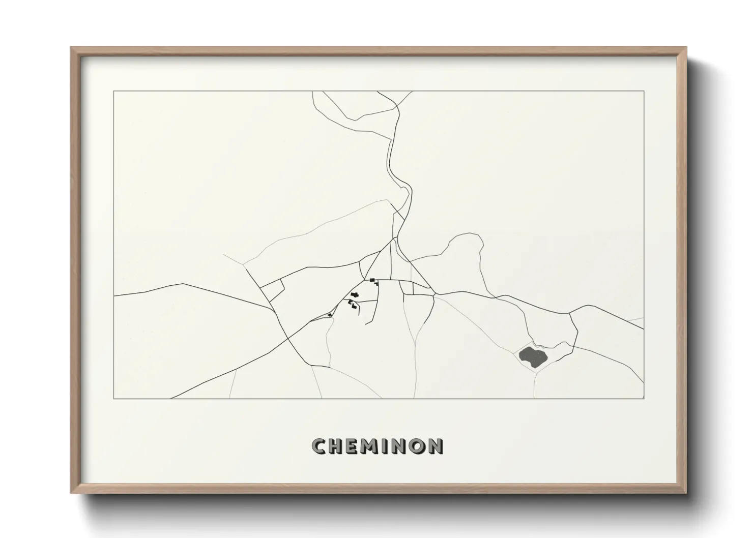Une affiche de carte sur Cheminon