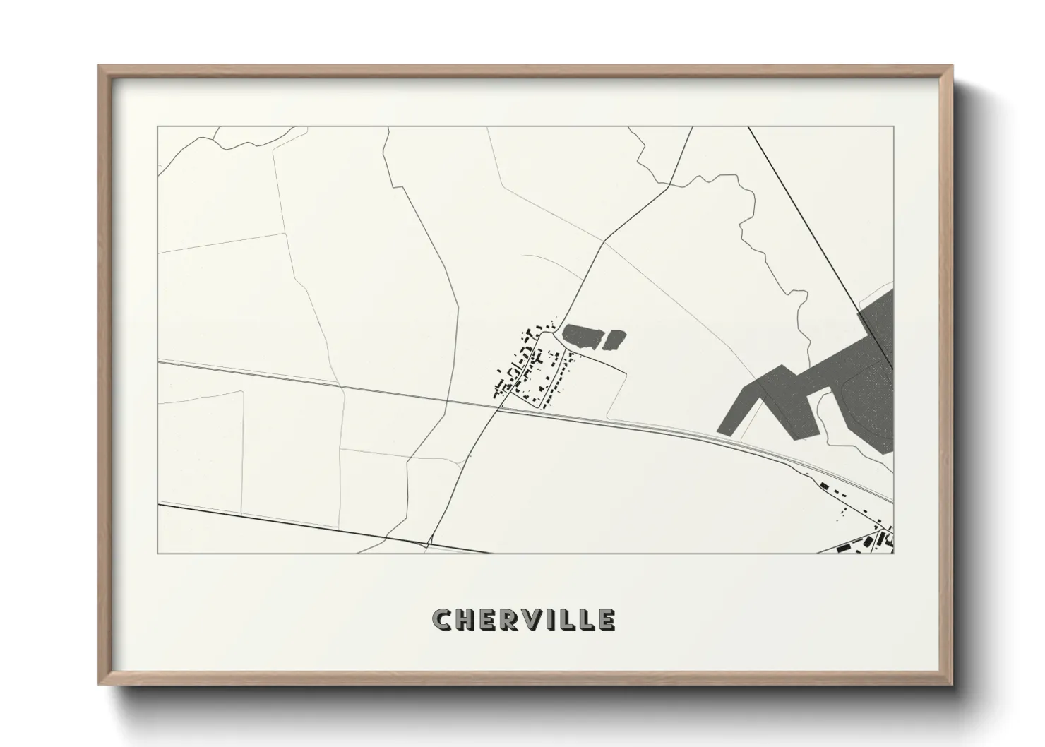 Une affiche de carte sur Cherville