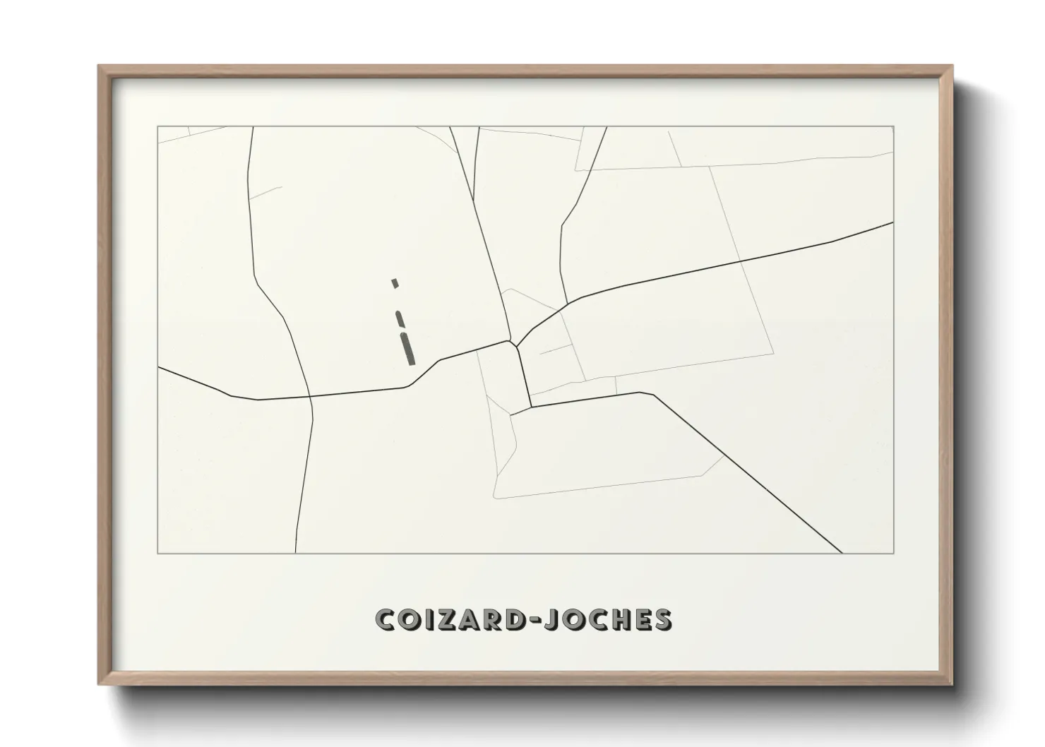 Une affiche de carte sur Coizard-Joches