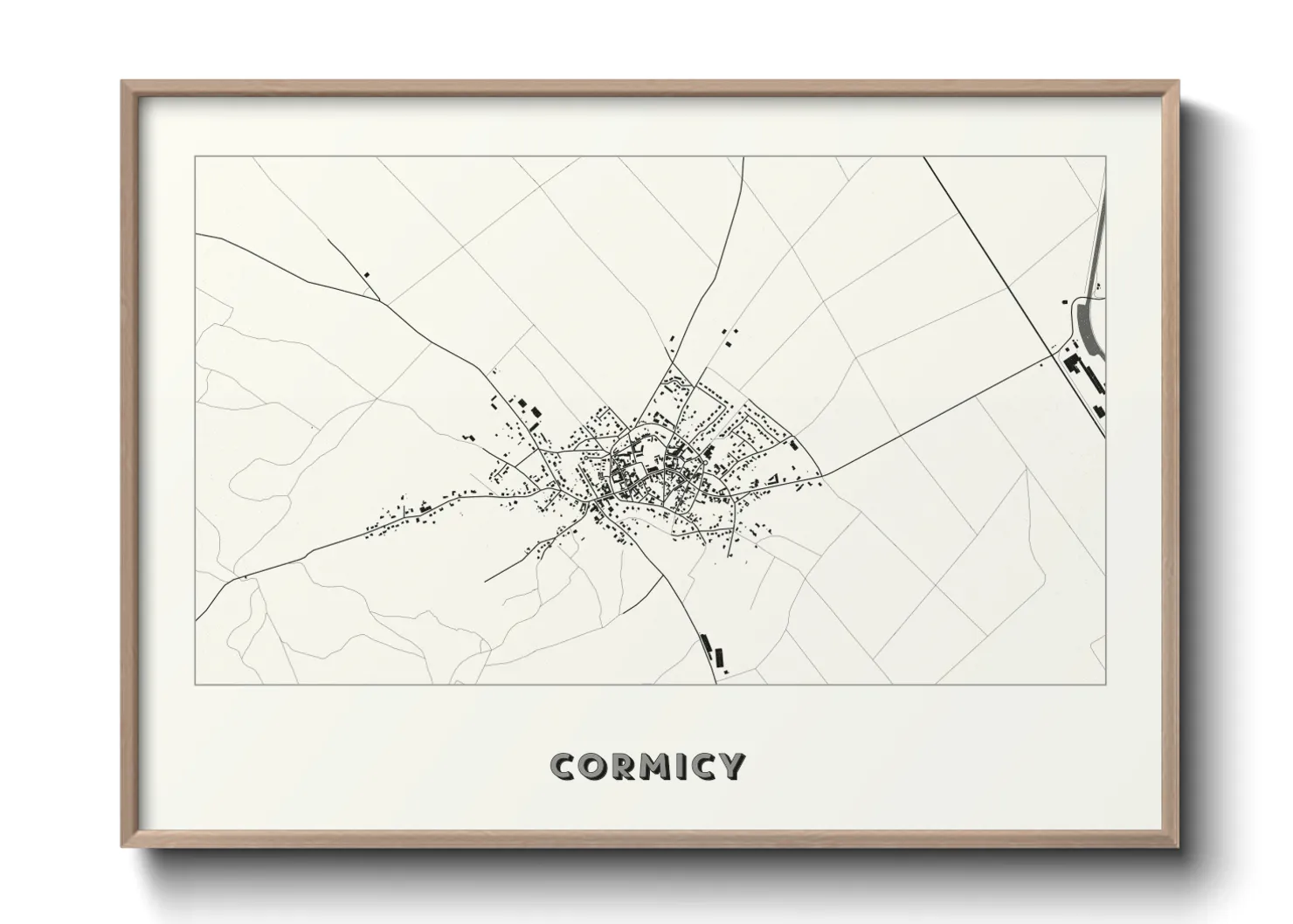Une affiche de carte sur Cormicy