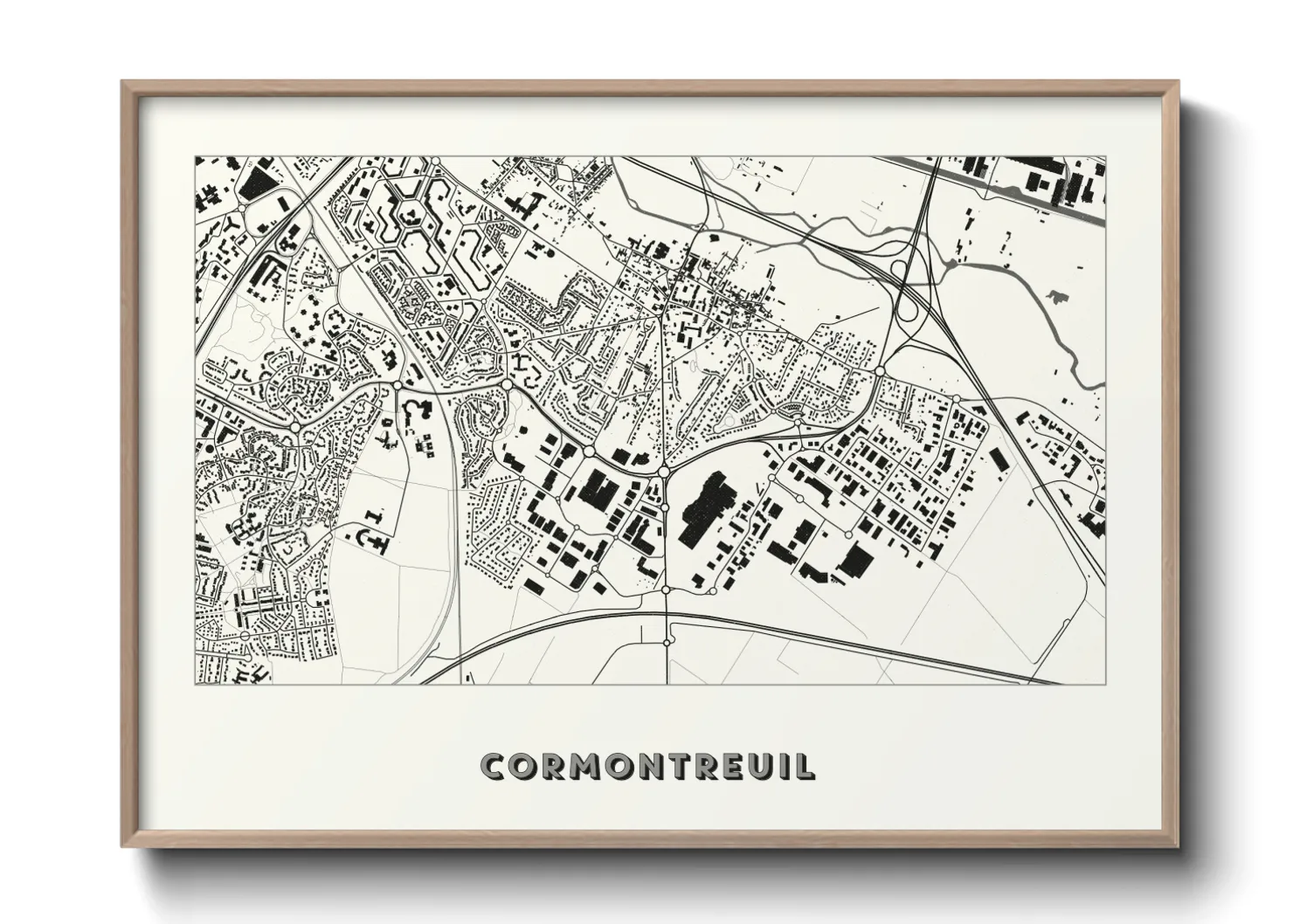 Une affiche de carte sur Cormontreuil