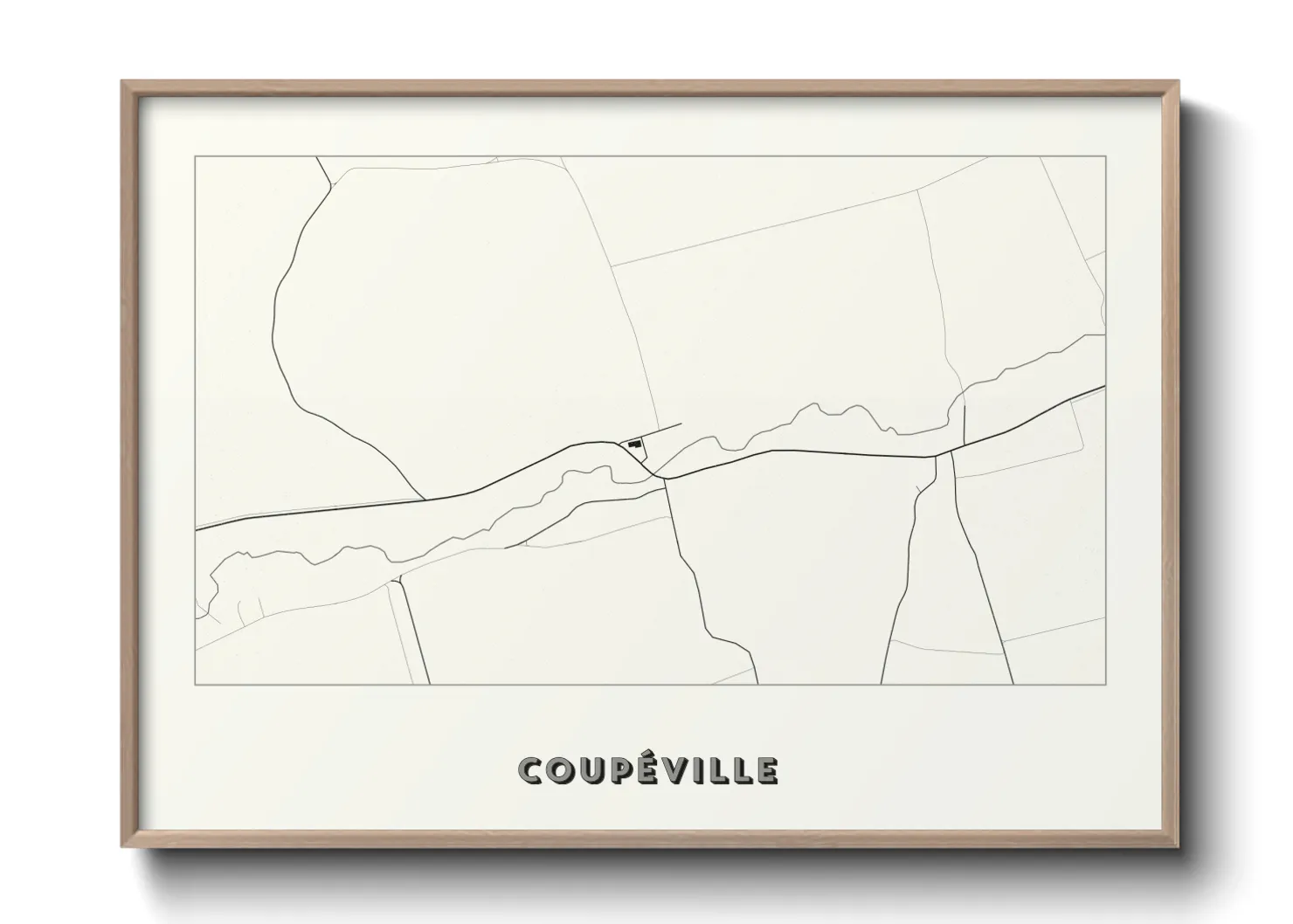 Une affiche de carte sur Coupéville
