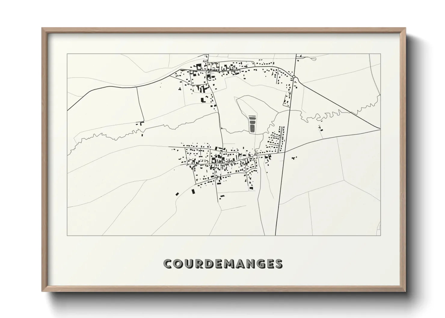 Une affiche de carte sur Courdemanges