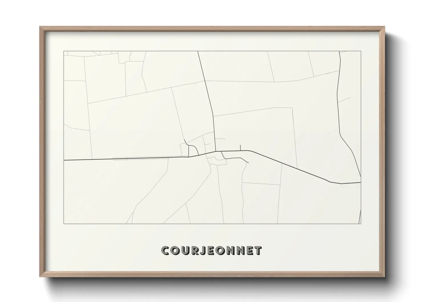 Une affiche de carte sur Courjeonnet