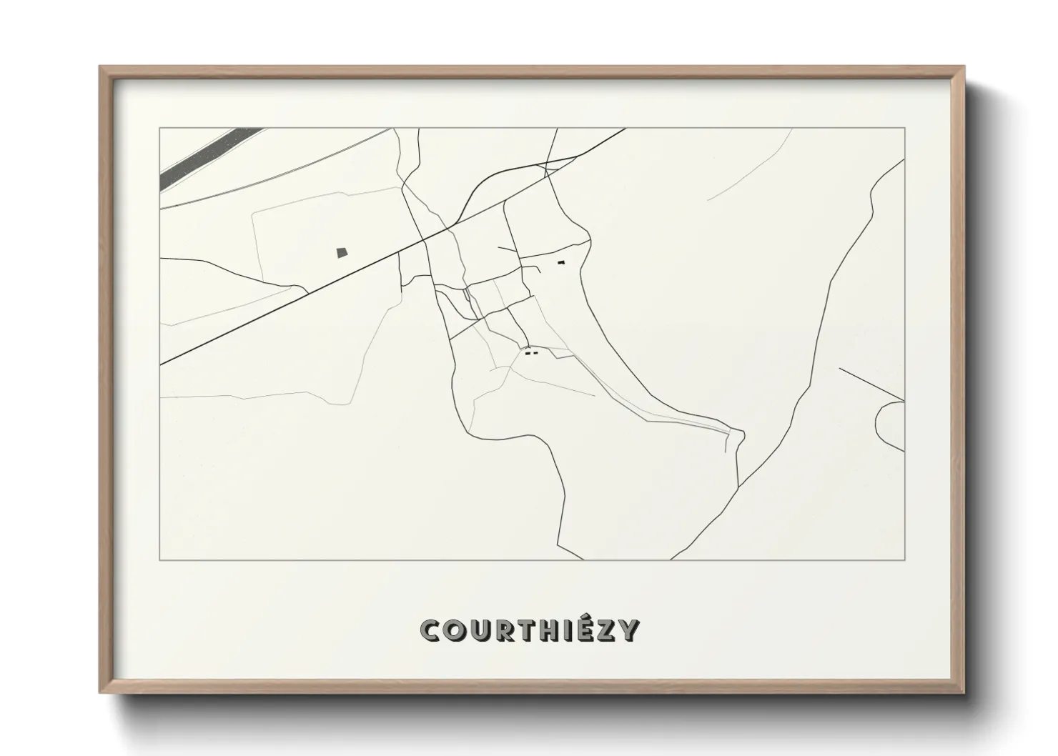 Une affiche de carte sur Courthiézy