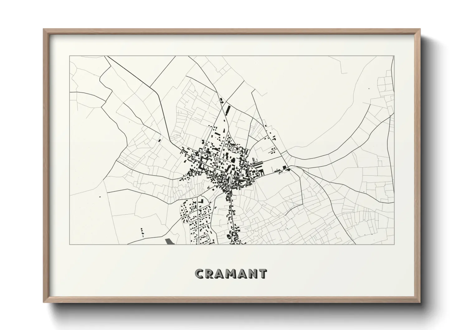 Une affiche de carte sur Cramant
