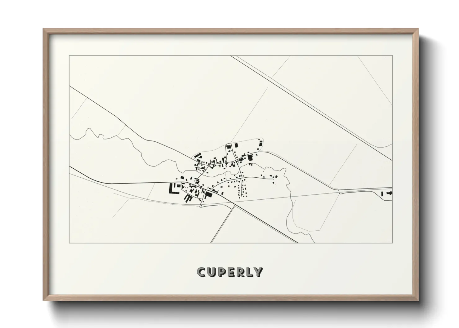 Une affiche de carte sur Cuperly