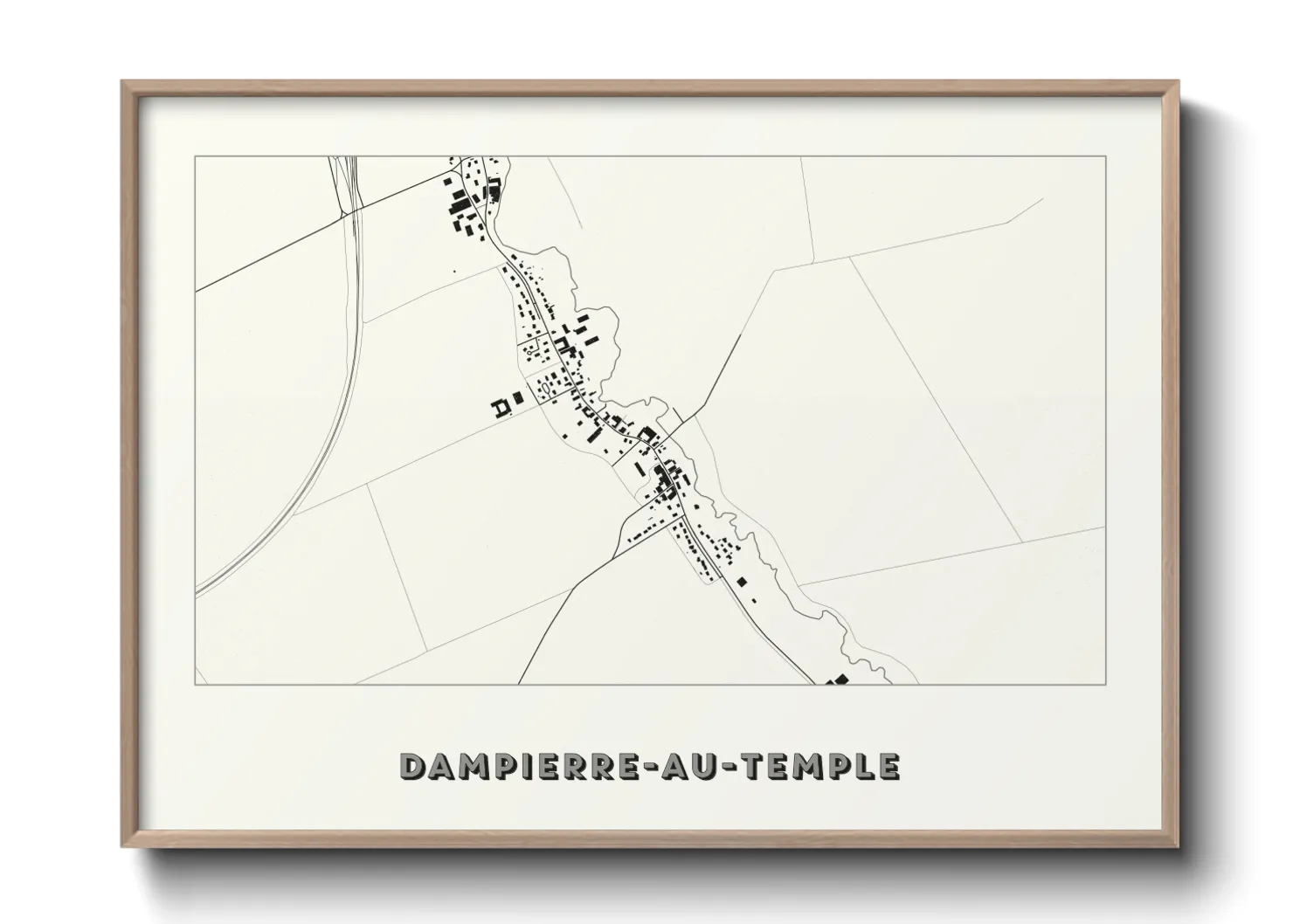 Une affiche de carte sur Dampierre-au-Temple
