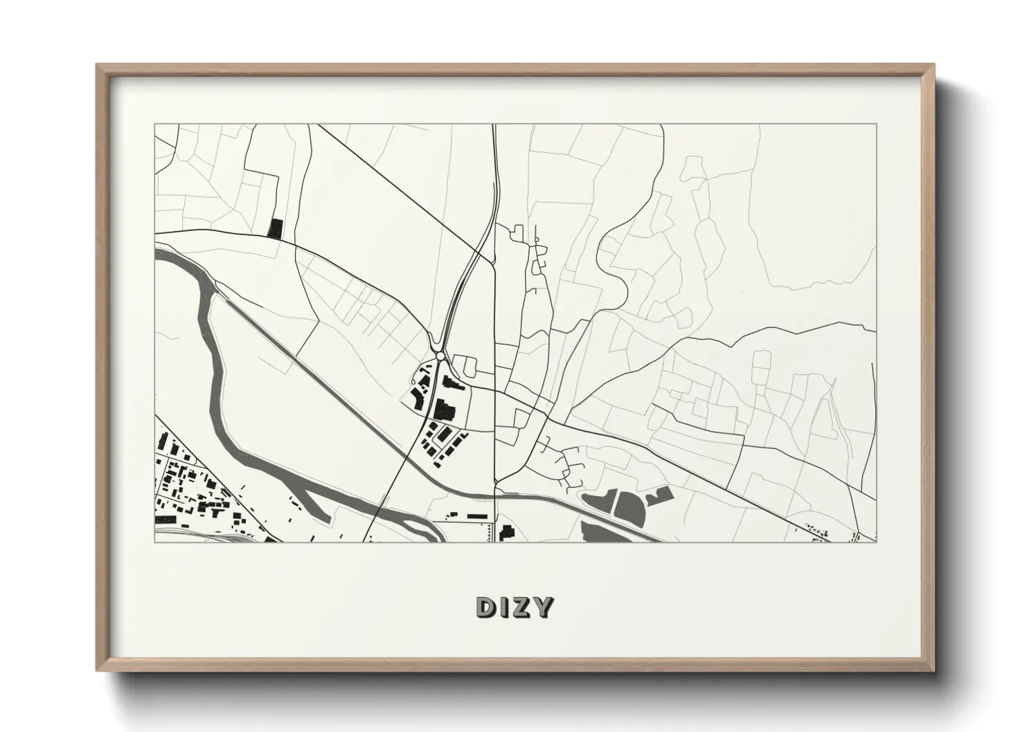 Une affiche de carte sur Dizy