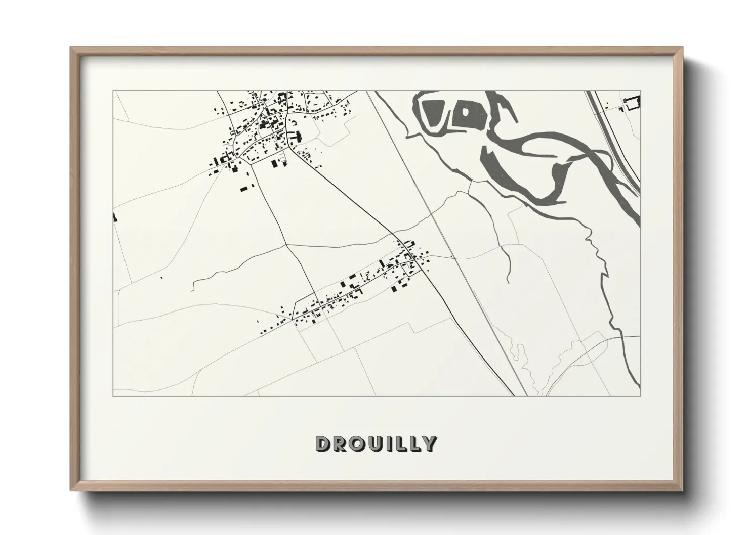 Une affiche de carte sur Drouilly