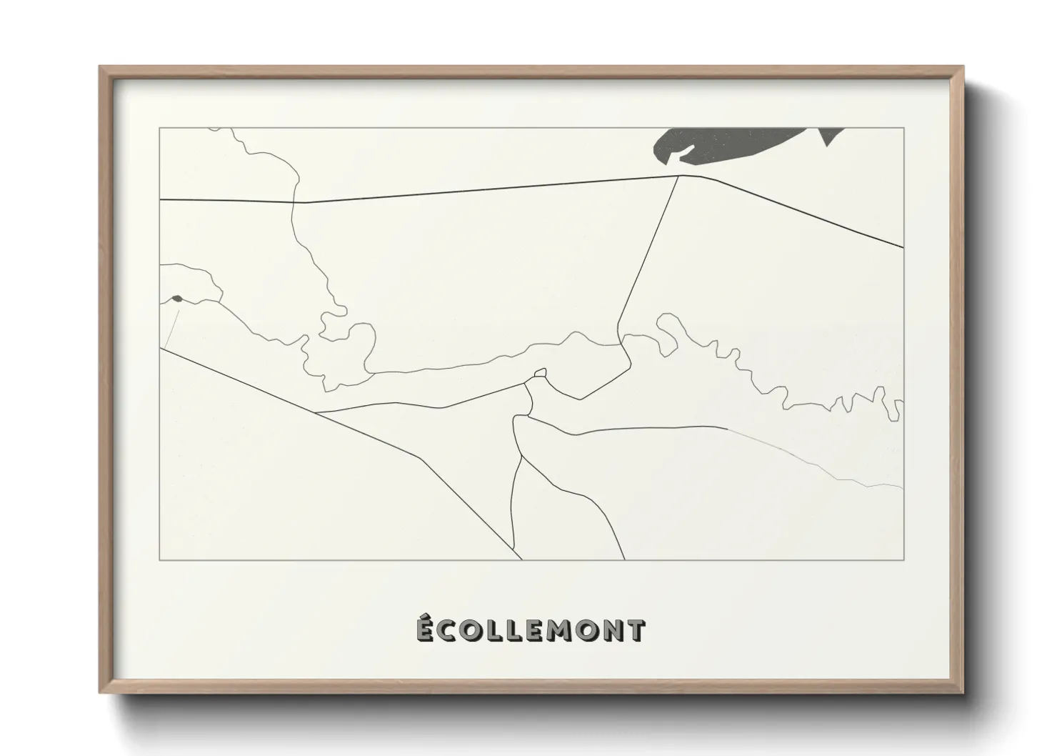 Une affiche de carte sur Écollemont