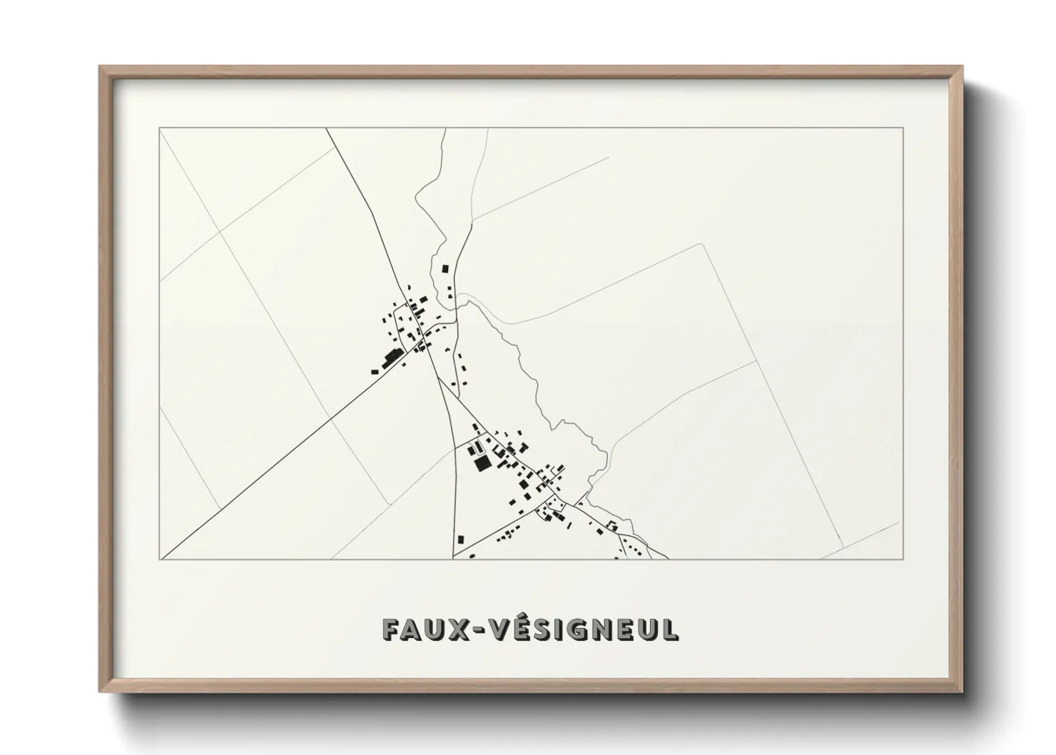 Une affiche de carte sur Faux-Vésigneul