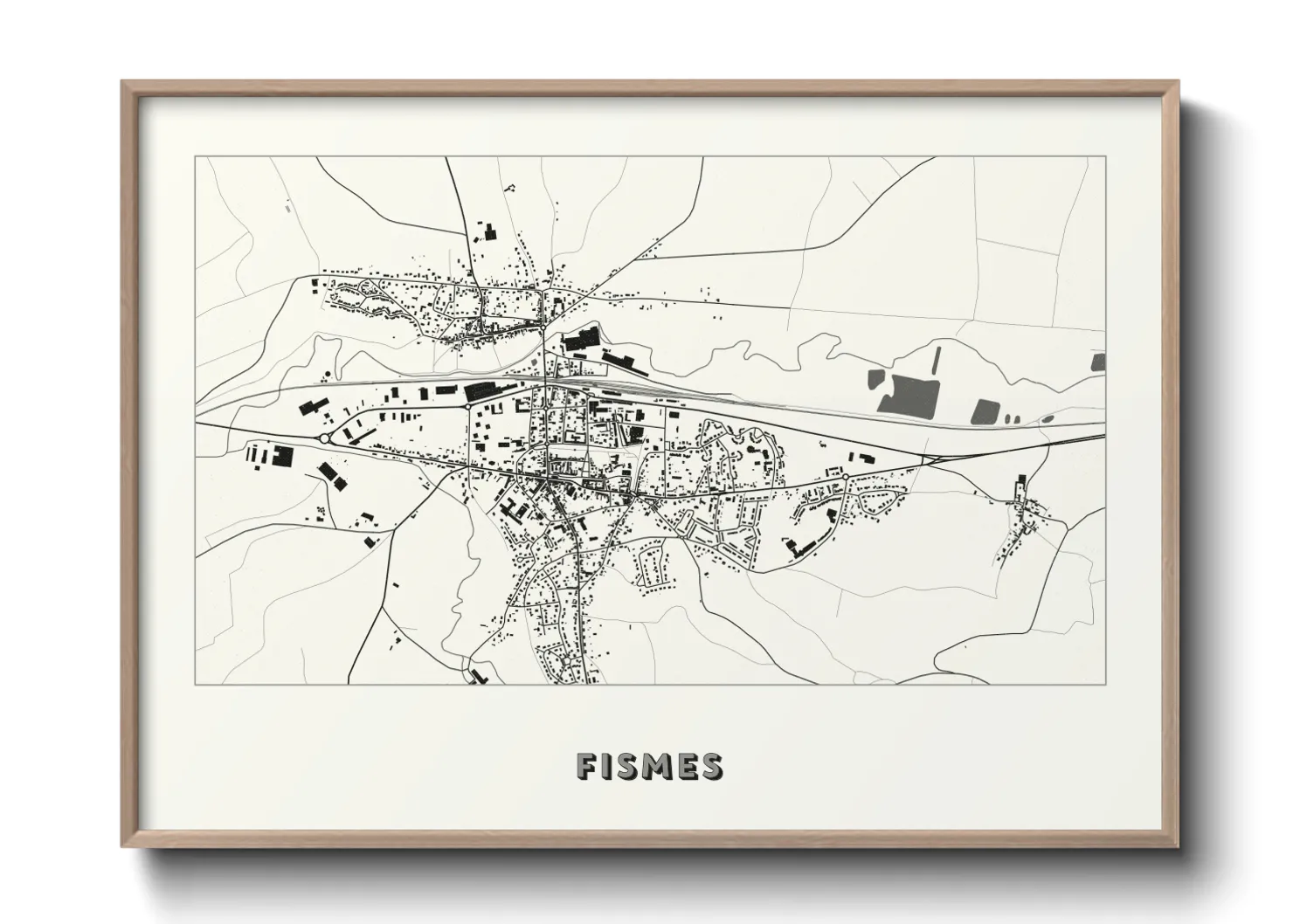 Une affiche de carte sur Fismes