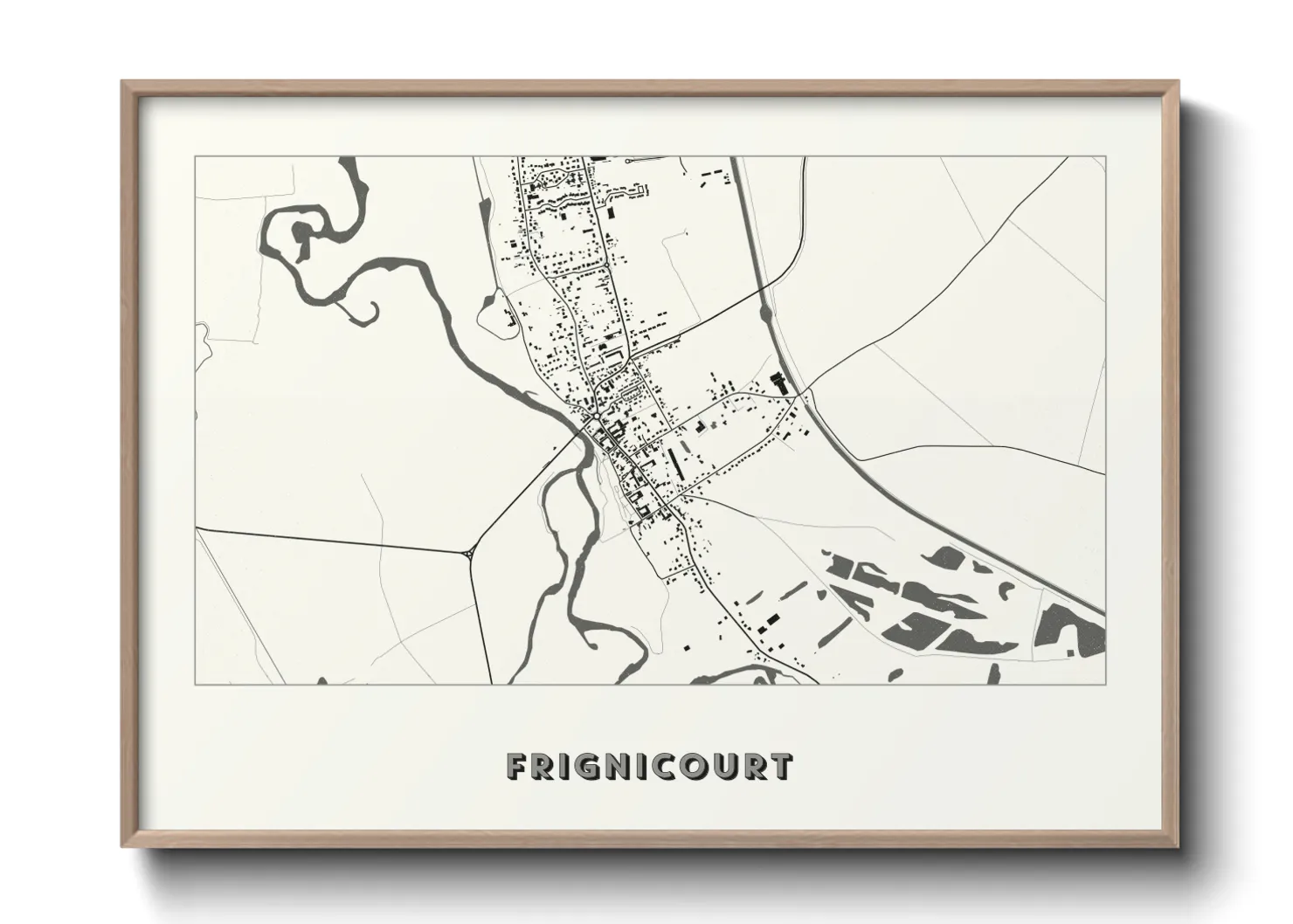 Une affiche de carte sur Frignicourt