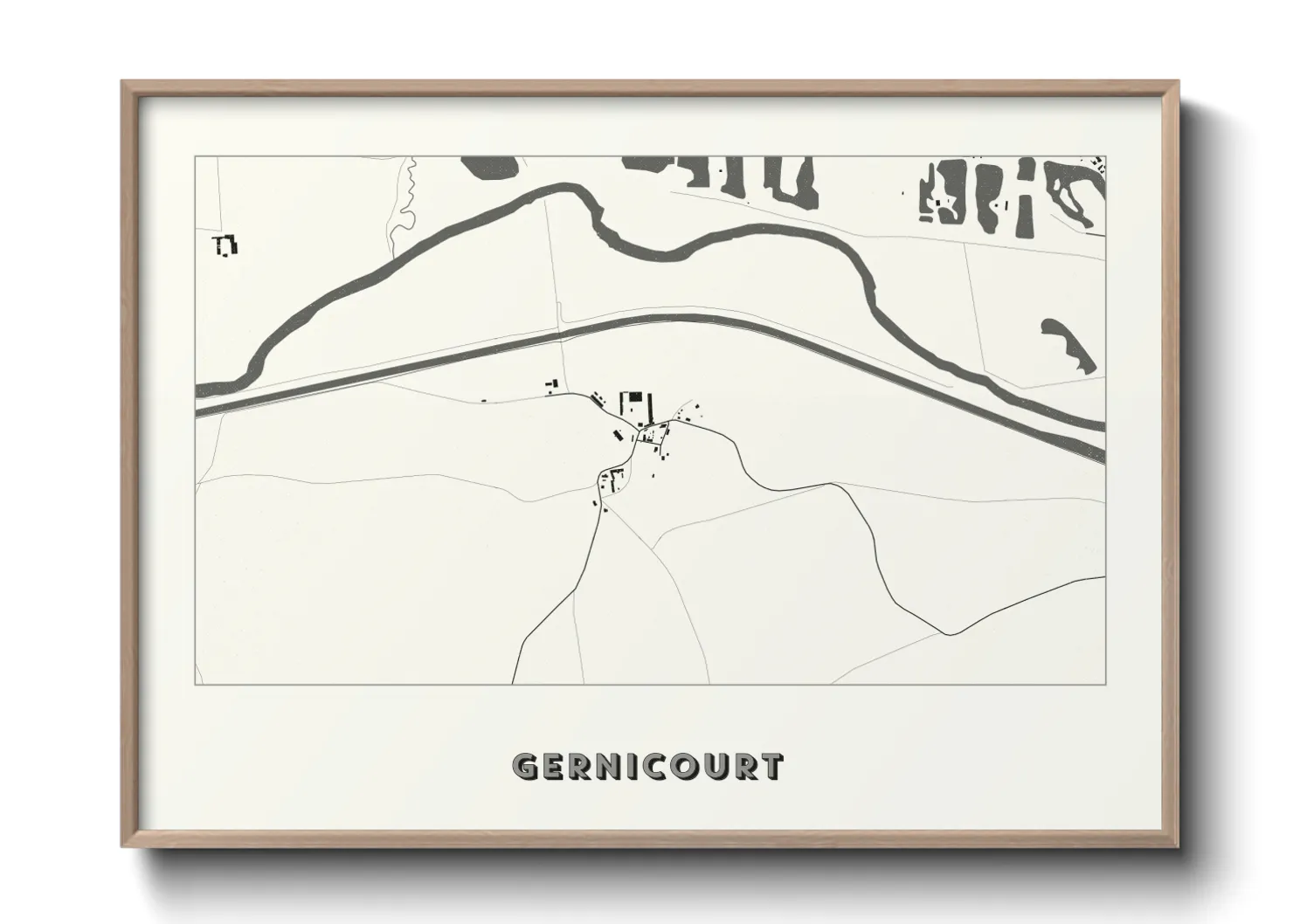 Une affiche de carte sur Gernicourt