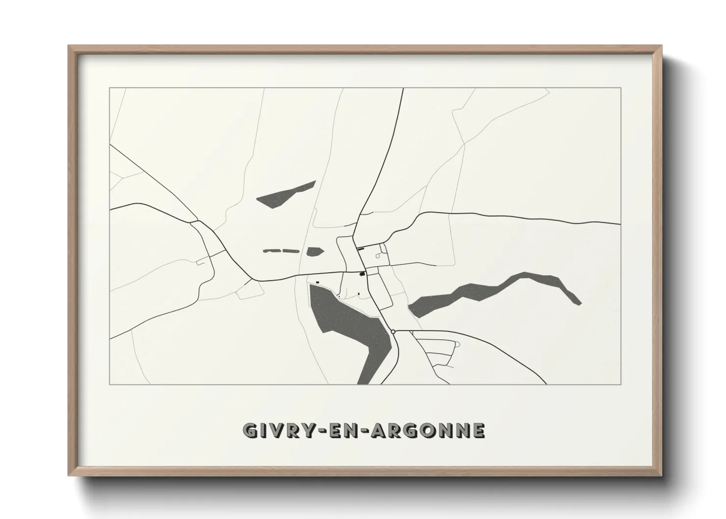 Une affiche de carte sur Givry-en-Argonne