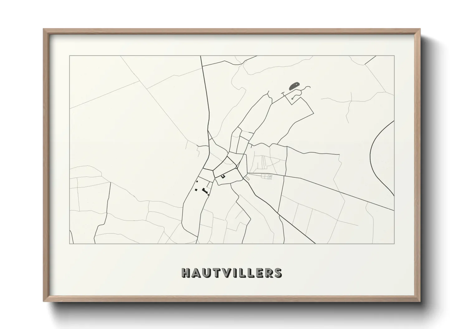 Une affiche de carte sur Hautvillers