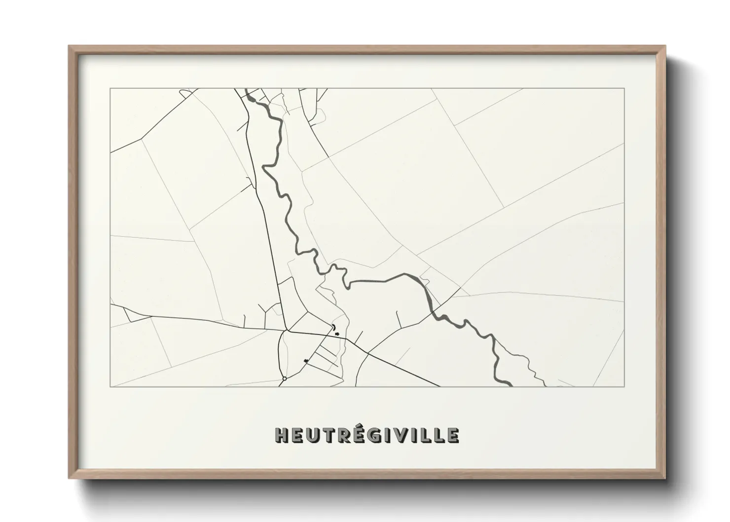 Une affiche de carte sur Heutrégiville