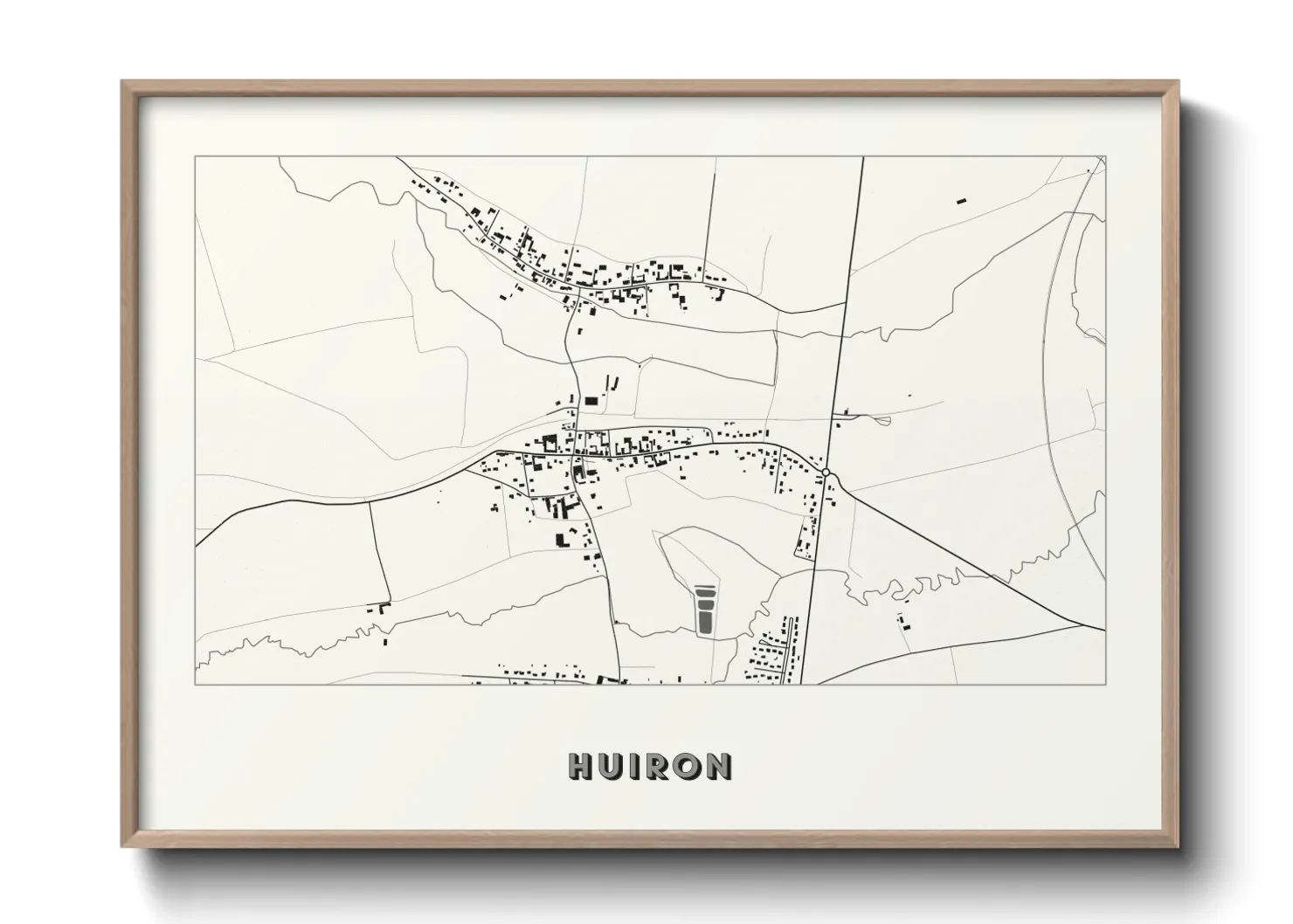 Une affiche de carte sur Huiron